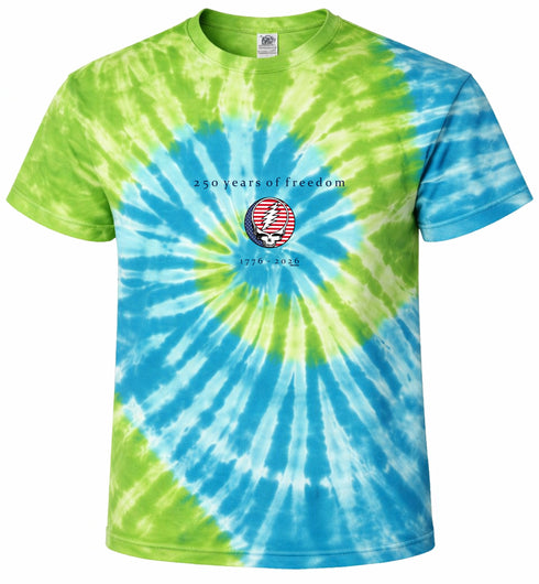250 years of Freedom Stealie - Life is dead. T-Shirt Tie-Dye