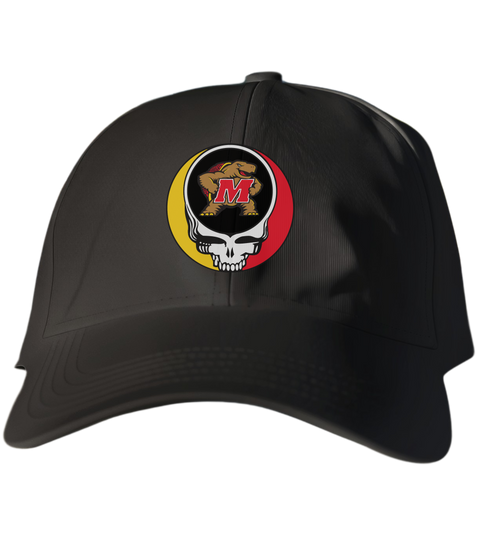 Maryland Football Dead Black Stealie Dad Hat