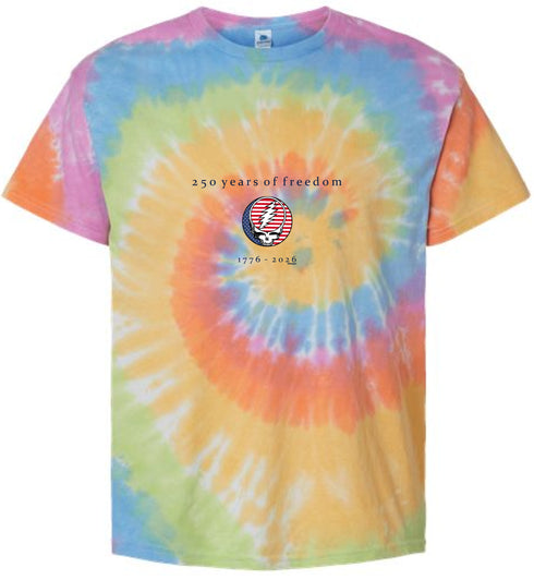 250 years of Freedom Stealie - Life is dead. T-Shirt Tie-Dye