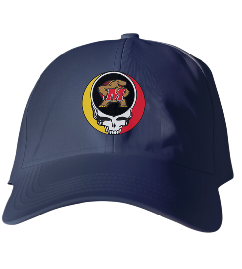 Maryland Football Dead Black Stealie Dad Hat