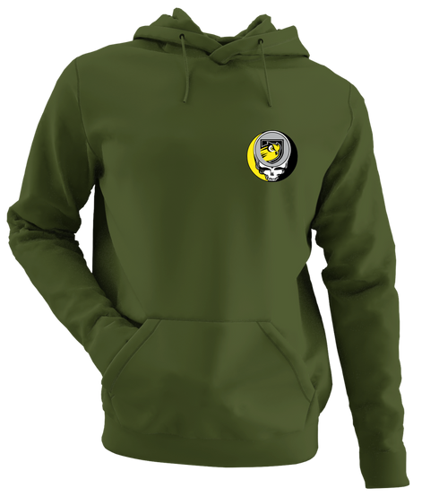 Bryn Mawr University - Premium Grateful Dead Left Chest Hoodie - Military Green