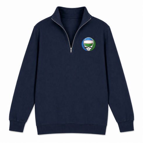 Uzbekistan FIFA World Cup - Premium Grateful Dead Quarter-Zip Pullover - Navy - 4