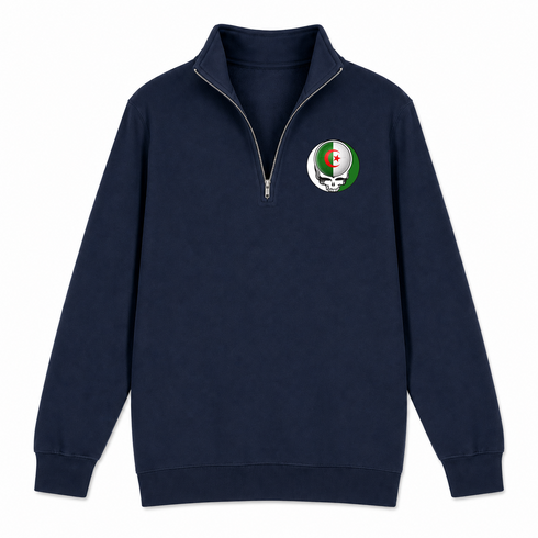 Algeria FIFA World Cup - Premium Grateful Dead Quarter-Zip Pullover - Navy - 4