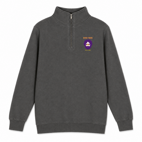 LSU Jerry - Life is dead.® - Premium Grateful Dead Quarter-Zip Pullover - Charcoal - 5