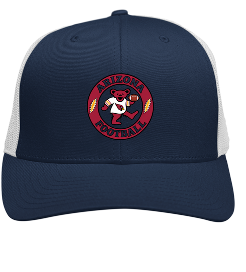 Arizona Football Dancing Bear Stealie Grateful Dead Trucker Cap - Navy | White