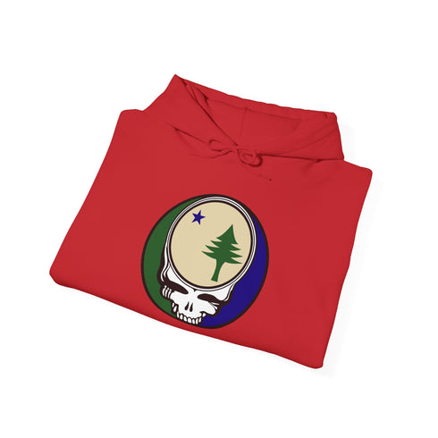 Maine Unofficial State Flag Stealie Unisex Heavy Blend Hoodie