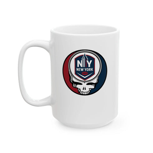 Grateful Dead - New York Giants Stealie Ceramic Coffee Mug - NFL - StealieShop