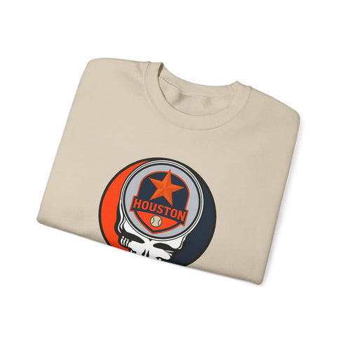 Grateful Dead - Houston Astros Stealie Grateful Dead Crewneck Sweatshirt - MLB - StealieShop