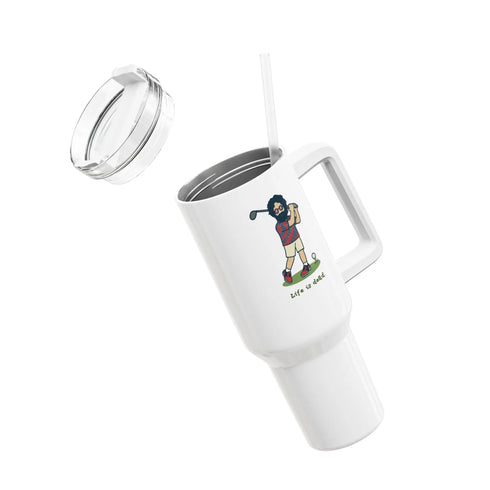 Grateful Dead - Golfin' Jerry - Life is dead. "Fat Man" Tumbler, Double Insulated 40oz Travel Mug - StealieShop