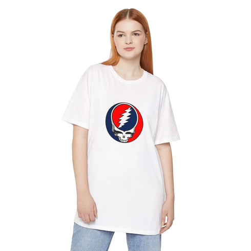 TALL - Classic Grateful Dead Stealie Unisex Long Body Urban Tee - StealieShop