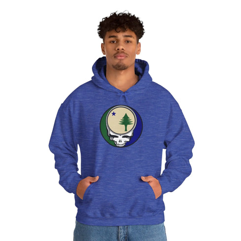Grateful Dead - Maine Unofficial State Flag Stealie Unisex Heavy Blend Hoodie - StealieShop