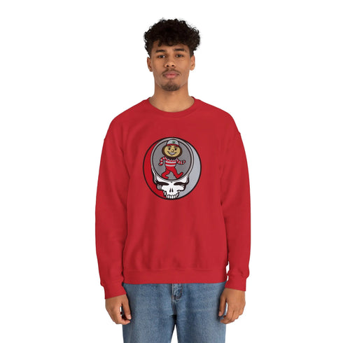 Grateful Dead - Dancing Buckeye Grateful Dead Stealie Crewneck Sweatshirt - StealieShop