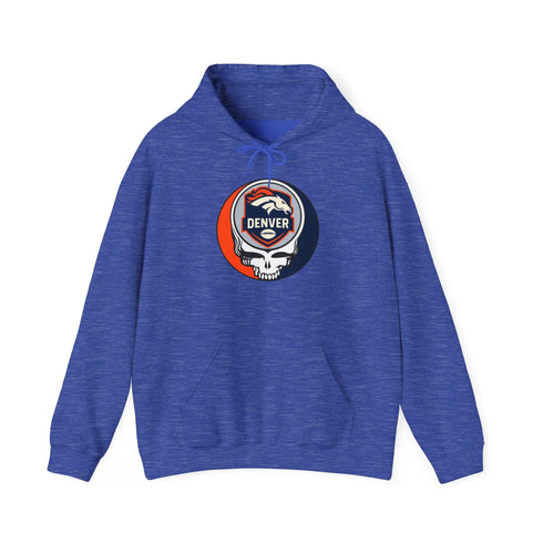Grateful Dead - Denver Broncos Stealie Grateful Dead Hooded Sweatshirt - NFL - StealieShop