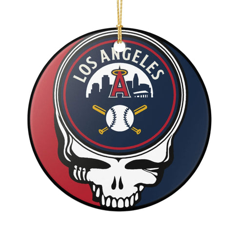 Grateful Dead - Los Angeles Baseball Baseball Stealie Christmas Ornament - StealieShop