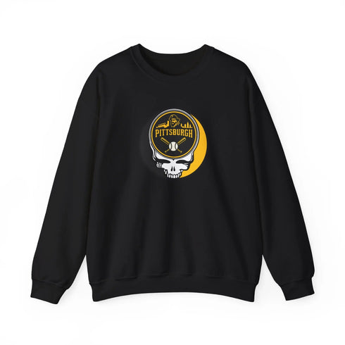Grateful Dead - Pittsburgh Pirates Grateful Dead Stealie Crewneck Sweatshirt - MLB - StealieShop