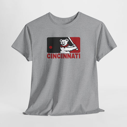 Cincinnati Reds Dancing Bear MLB Logo Unisex Grateful Dead T-Shirt