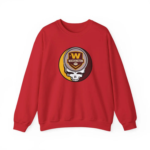 Grateful Dead - Washington Commanders Grateful Dead Stealie Crewneck Sweatshirt - NFL - StealieShop
