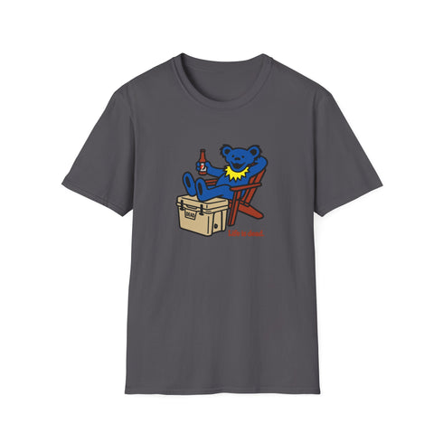 Chillin' Bear - Blue - Life is dead. Grateful Dead T-Shirt