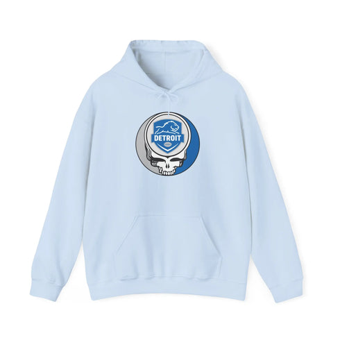 Grateful Dead - Detroit Lions Stealie Grateful Dead Hooded Sweatshirt - NFL - StealieShop