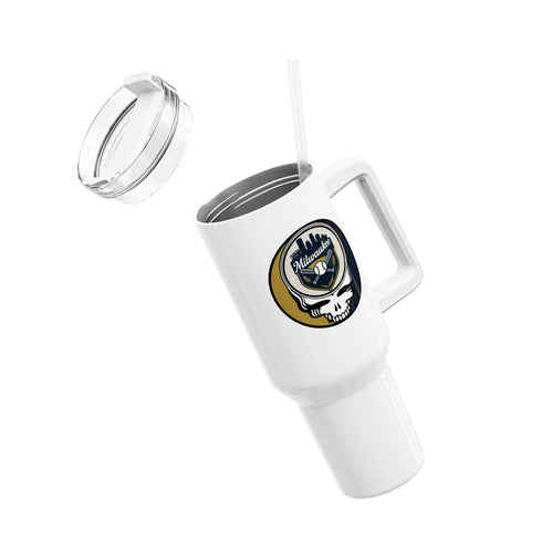 Grateful Dead - Milwaukee Brewers "Fat Man" Tumbler, Double Insulated 40oz Travel Mug - StealieShop