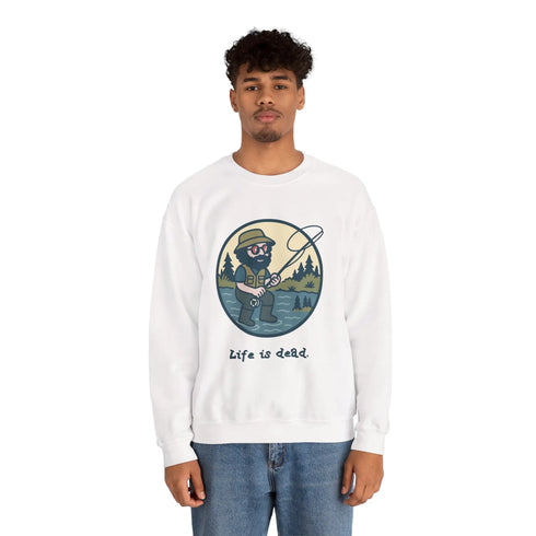 Grateful Dead - Fly Fishin' Jerry | Life is dead. Crewneck Sweatshirt - StealieShop