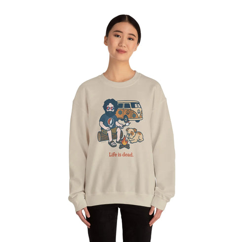 Grateful Dead - Jerry and Frank are Camping | Life is dead. Crewneck Sweatshirt - StealieShop