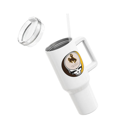 Grateful Dead - University of Wyoming Stealie "Fat Man" Tumbler, Double Insulated 40oz Travel Mug - StealieShop
