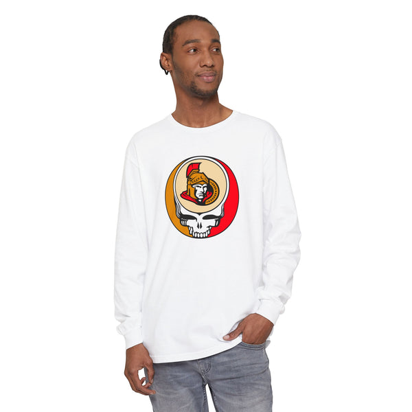 Ottawa Senators Vineyard Collection Unisex Garment-Dyed Long Sleeve T-Shirt