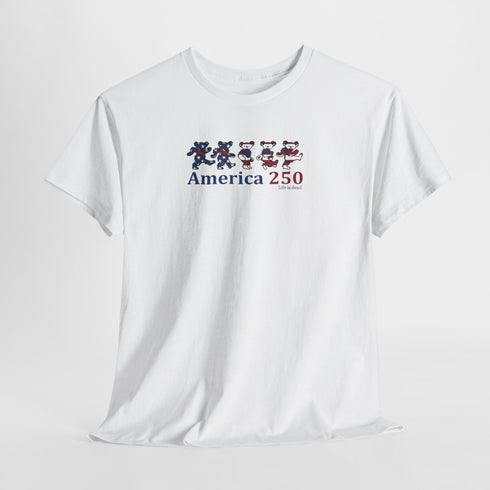 America 250 Dancing Bears Unisex Grateful Dead T-Shirt