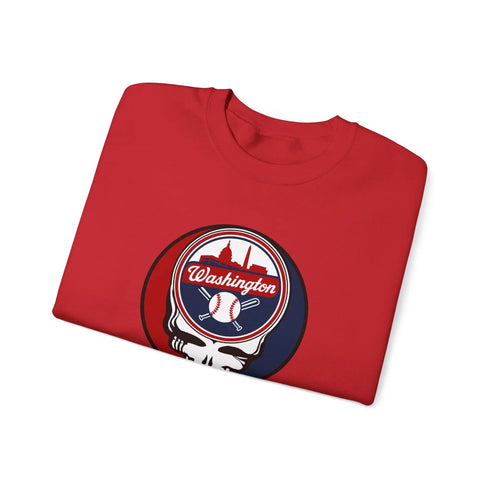 Grateful Dead - Washington Nationals Grateful Dead Stealie Crewneck Sweatshirt - MLB - StealieShop