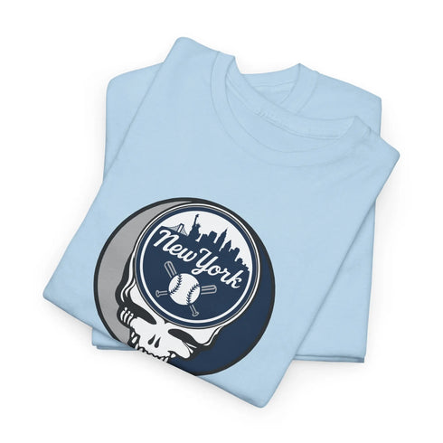 Grateful Dead - Front + Back Print - New York Yankees Stealie / Dancing Bear T-Shirt - MLB - StealieShop