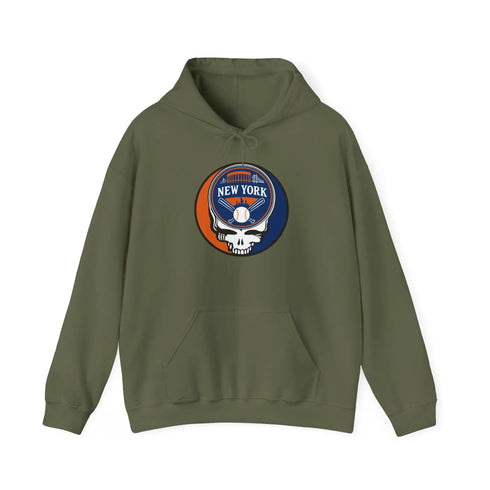 Grateful Dead - Copy of New York Mets Stealie Grateful Dead Unisex Heavy Blend Hoodie - MLB - StealieShop