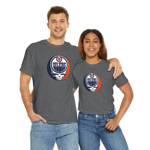 Edmonton Oilers Grateful Dead Steal Your Face T-Shirt - NHL Printify