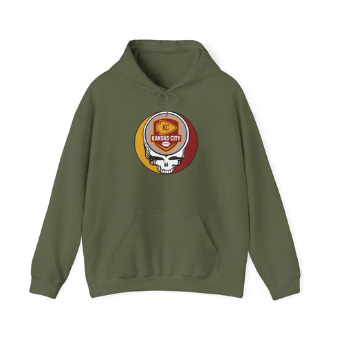 Grateful Dead - Kansas City Chiefs Stealie Grateful Dead Hooded Sweatshirt - NFL - StealieShop