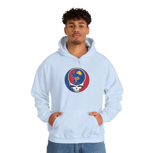 KU Jayhawks Grateful Dead Steal Your Face Unisex Hoodie StealieShop