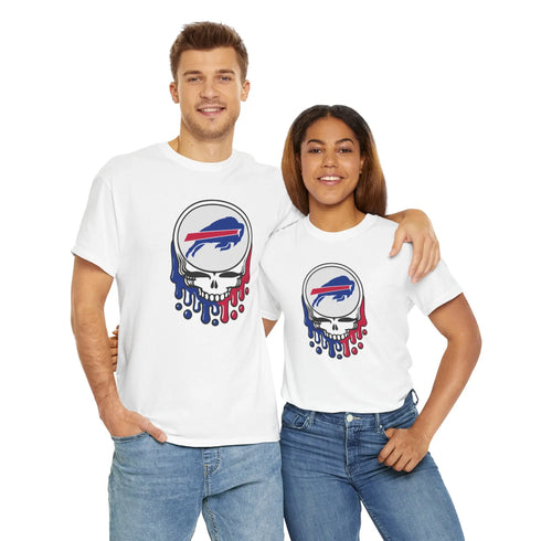 Buffalo Bills Dripping Stealie T-Shirt - NFL Printify