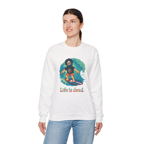 Grateful Dead - Surfing Jerry Life is dead. Crewneck Sweatshirt - StealieShop