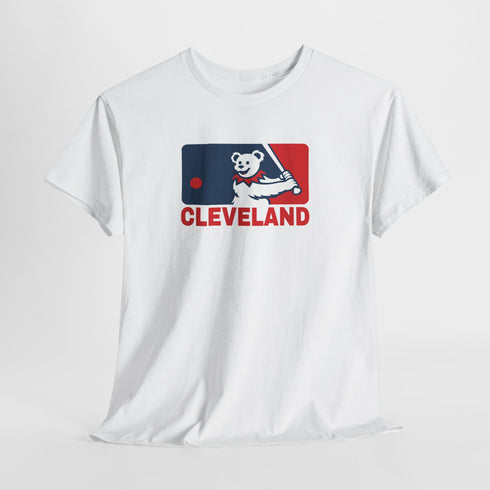 Cleveland Guardians Dancing Bear MLB Logo Unisex Grateful Dead T-Shirt
