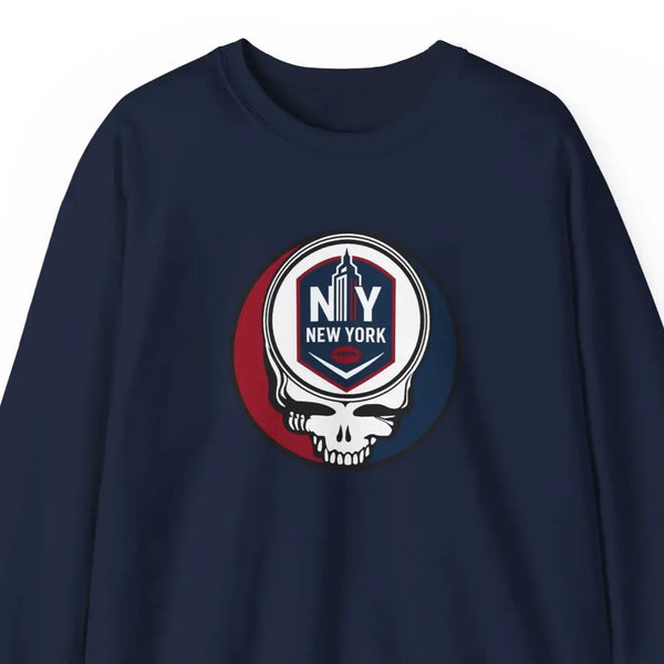 Grateful Dead - New York Giants Grateful Dead Stealie Crewneck Sweatshirt - NFL - StealieShop