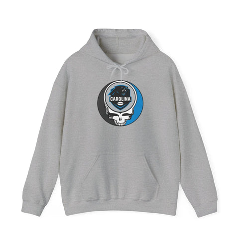 Grateful Dead - Carolina Panthers Stealie Grateful Dead Steal Your Face Unisex Hoodie - NFL - StealieShop