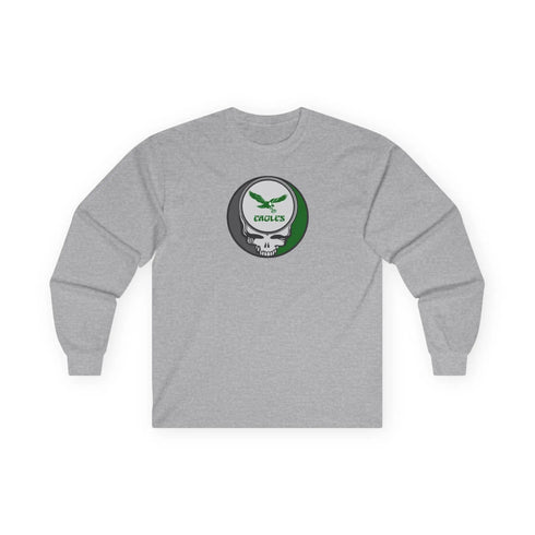 Grateful Dead - Philadelphia Eagles Skull Long Sleeve Tee - NFL - StealieShop