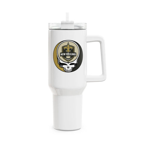 Grateful Dead - New Orleans Saints Stealie "Fat Man" Tumbler, Double Insulated 40oz Travel Mug - StealieShop