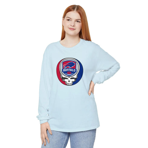 Grateful Dead - Buffalo Bills Vineyard Collection Unisex Garment-dyed Long Sleeve - StealieShop