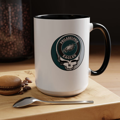 Grateful Dead - The Gridiron Collection: Philadelphia Eagles Grateful Dead Stealie Coffee Mug - StealieShop