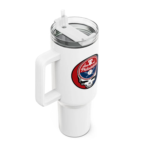 Grateful Dead - Philadelphia Baseball "Fat Man" Tumbler, Double Insulated 40oz Travel Mug - StealieShop