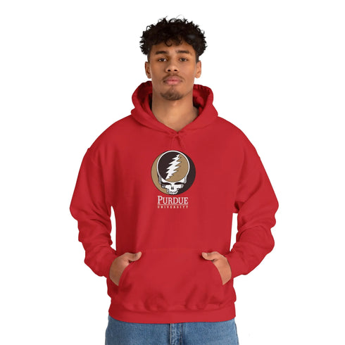 Purdue University Grateful Dead Hoodie - Hooded Sweatshirt - StealieShop