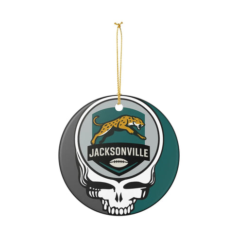 Grateful Dead - Jacksonville Football Stealie Christmas Ornament - StealieShop
