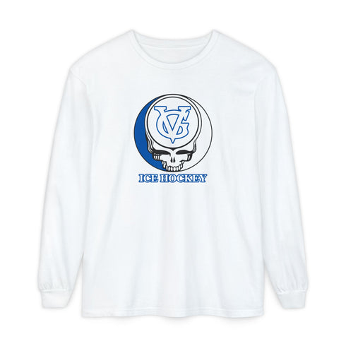 Custom Hockey Garment-Dyed Long Sleeve T-Shirt (69)