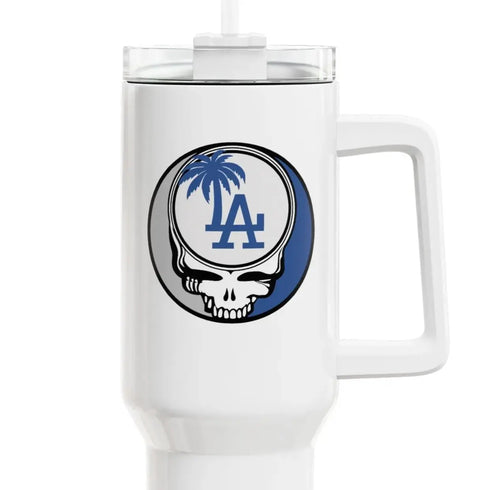 Grateful Dead - Los Angeles Dodgers "Fat Man" Tumbler, Double Insulated 40oz Travel Mug - StealieShop