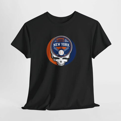 Grateful Dead - New York Mets Classic Stealie / Dancing Bear Two-Sided T-Shirt - MLB - StealieShop